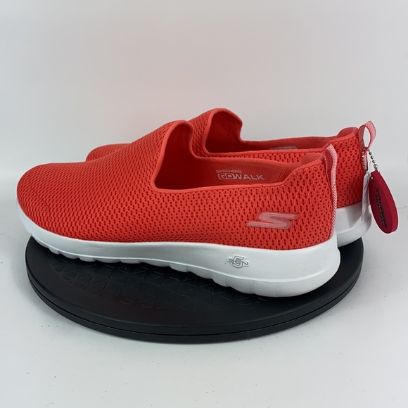Skechers Go Walk Joy Slip On Casual Shoes Orange/White 15600 Women’s Size 13 - Picture 7 of 12